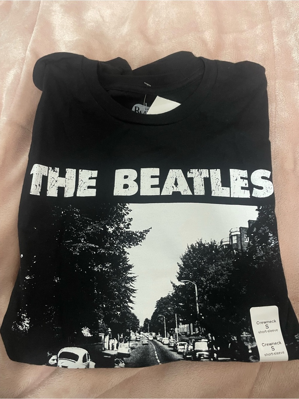 Hybrid Apparel Black and White The Beatles Graphic Tee